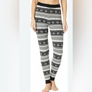 Old Navy NEW Black White Striped Fair Isle Thermal Sleepwear Pant Leggings